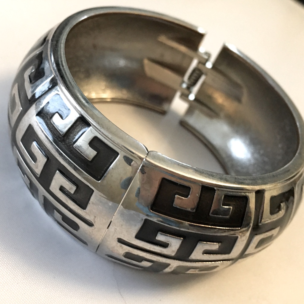 Deco Style Silver Tone Clamper Bracelet